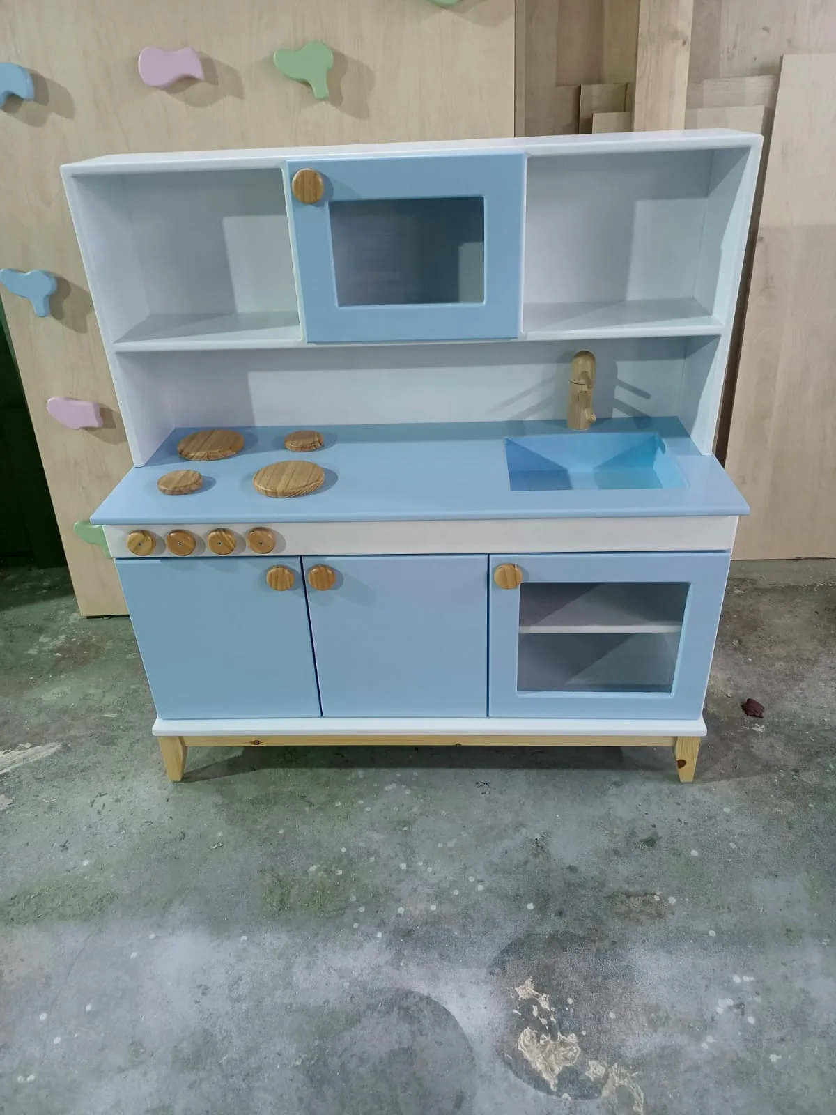 مطبخ أطفال خشبي – 120×110×40 سم